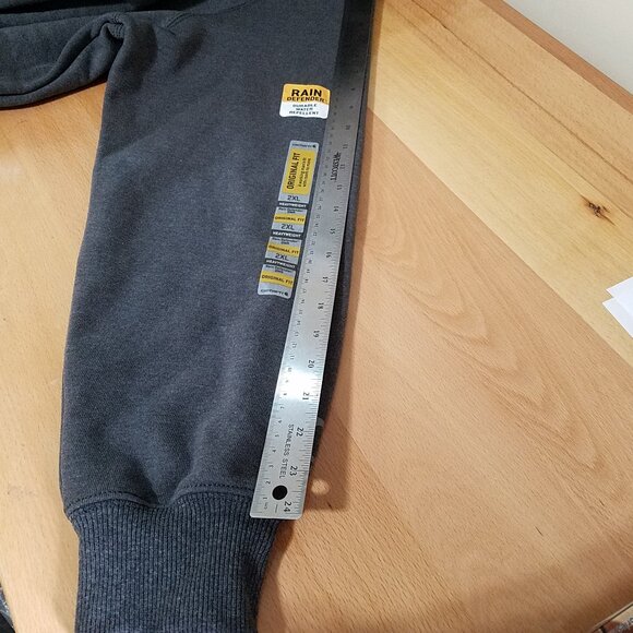 Carhartt Men’s Rain Defender Loose Fit Heavyweight Hoodie Size 2XL -(Gray)  –NWT - Picture 9 of 16